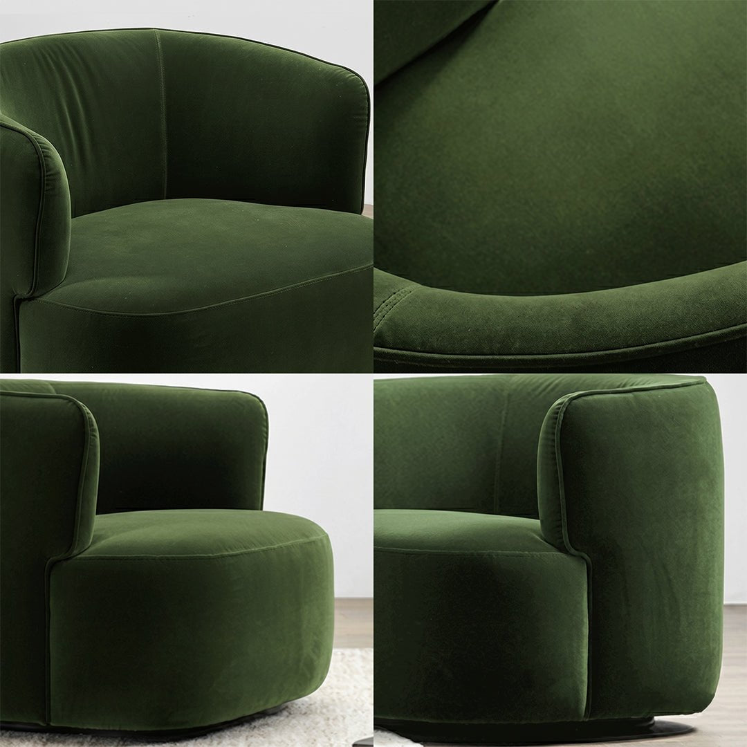 Ritz Armchair, Green Velvet - Miola