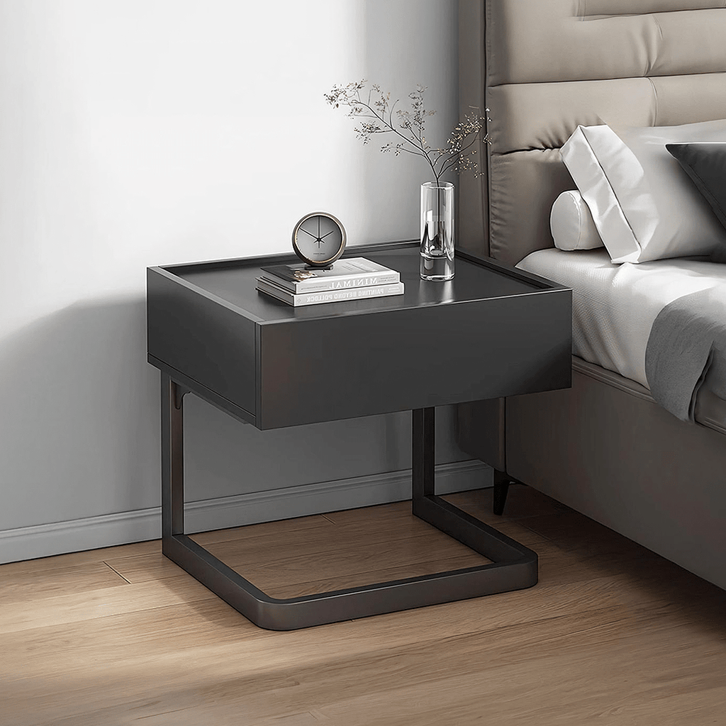 Romina Dark Bedside Table - Miola