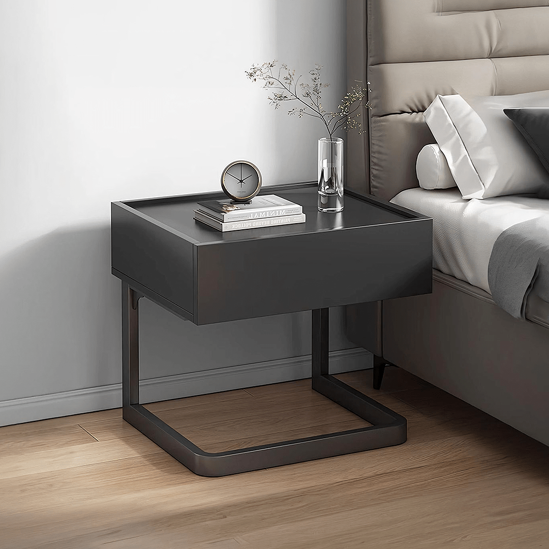 Romina Dark Bedside Table - Miola