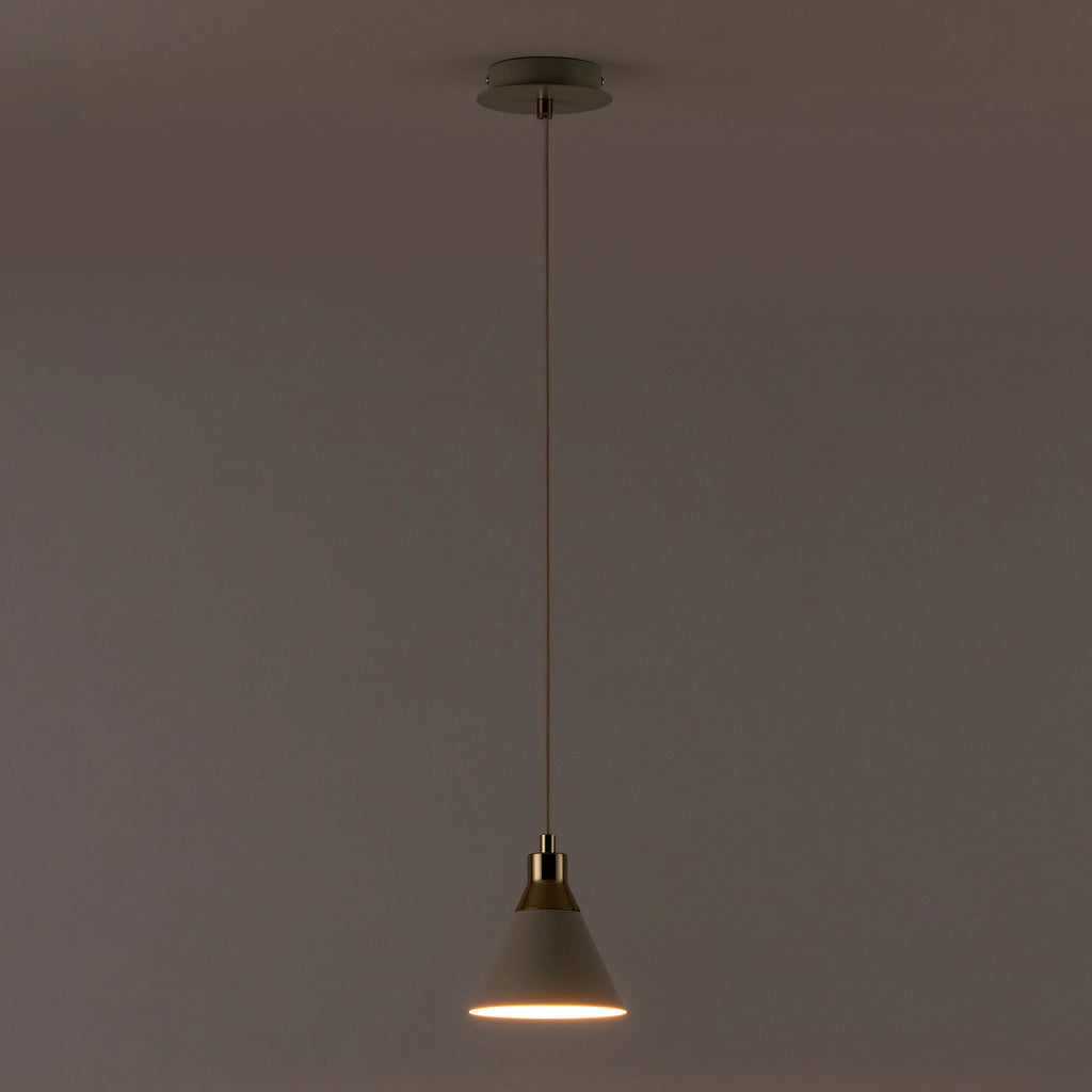 Sand grey cone pendant ceiling light - Miola