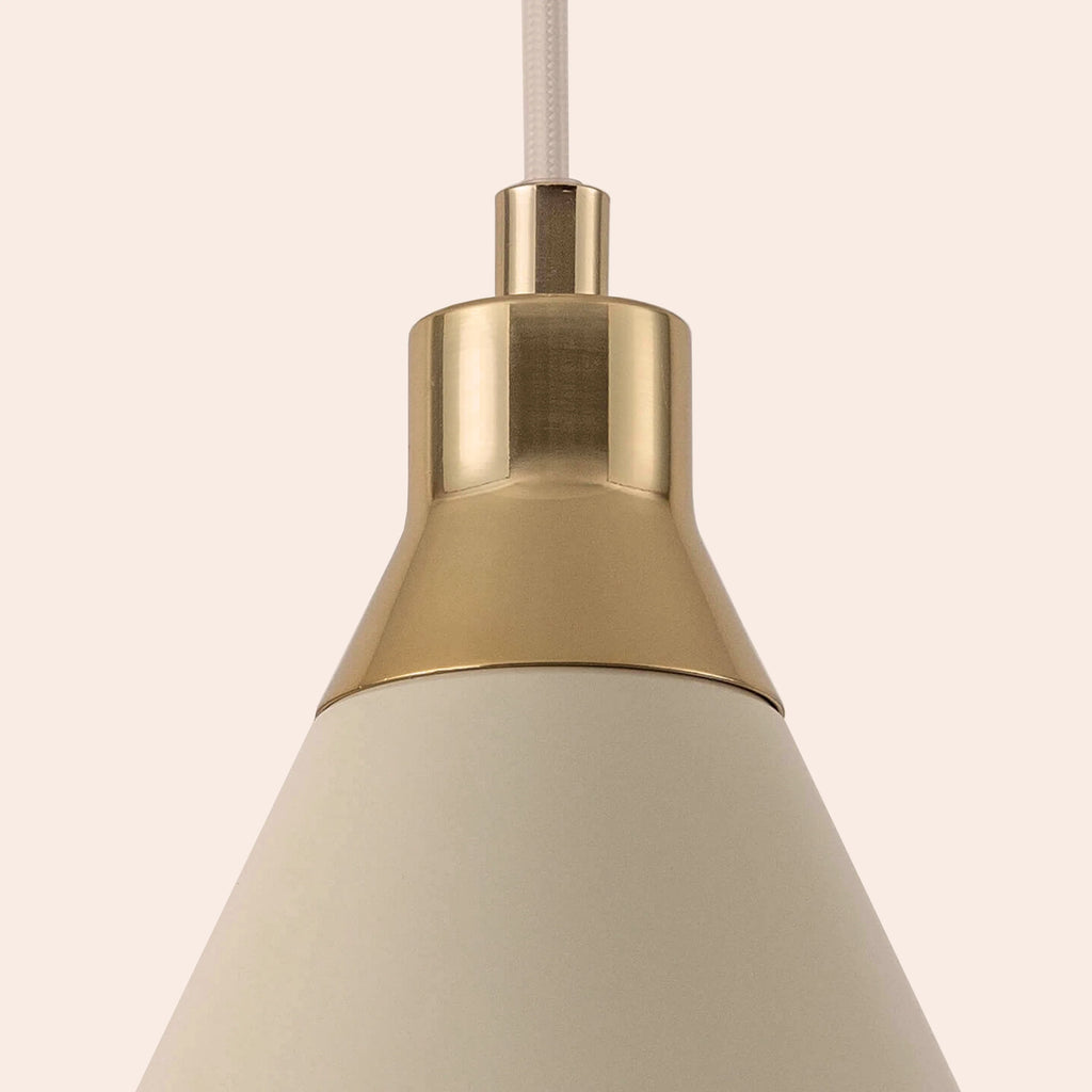 Sand grey cone pendant ceiling light - Miola