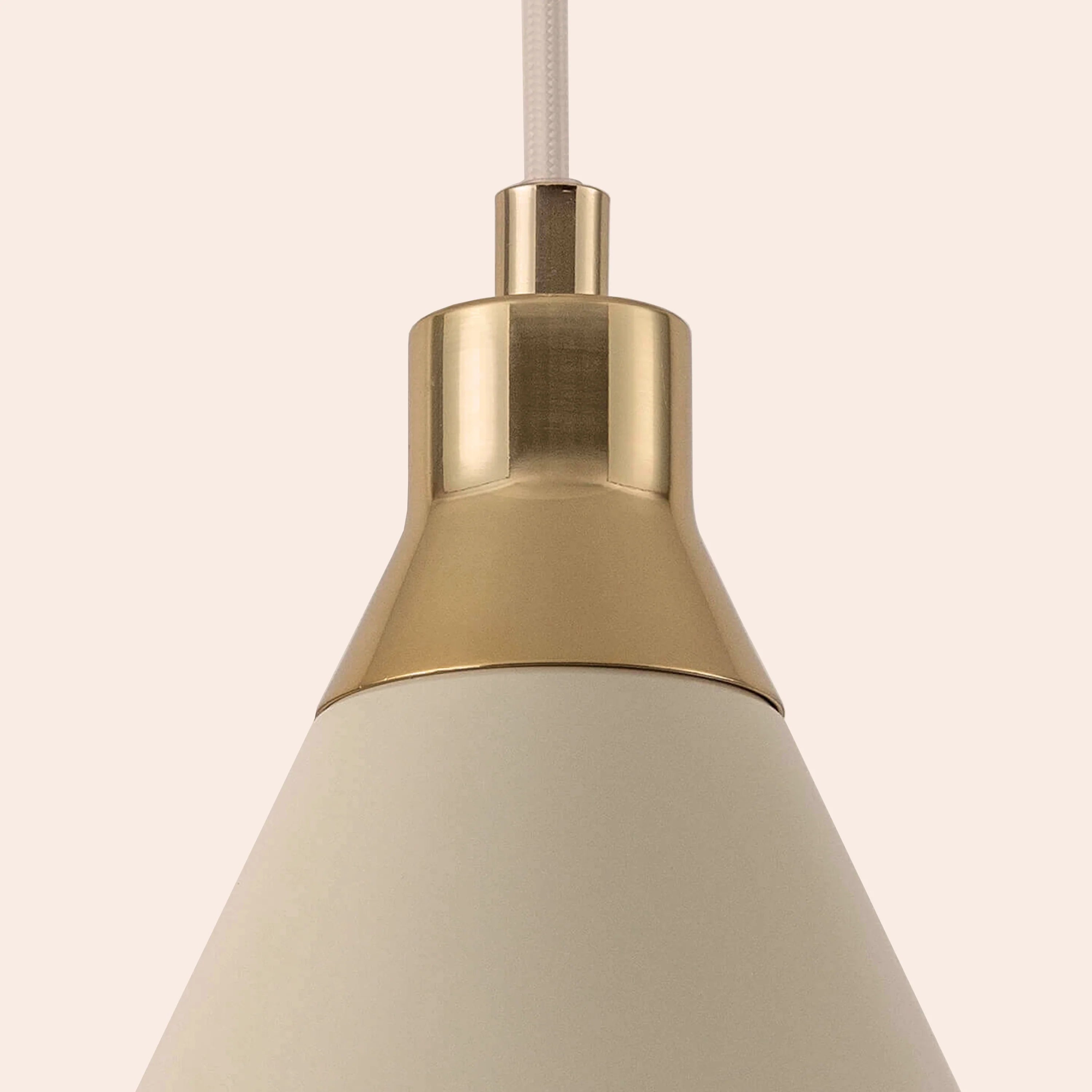 Sand grey cone pendant ceiling light - Miola