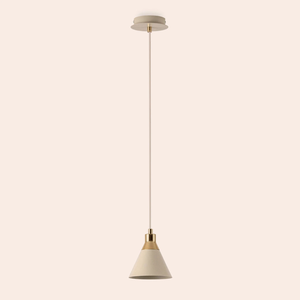 Sand grey cone pendant ceiling light - Miola