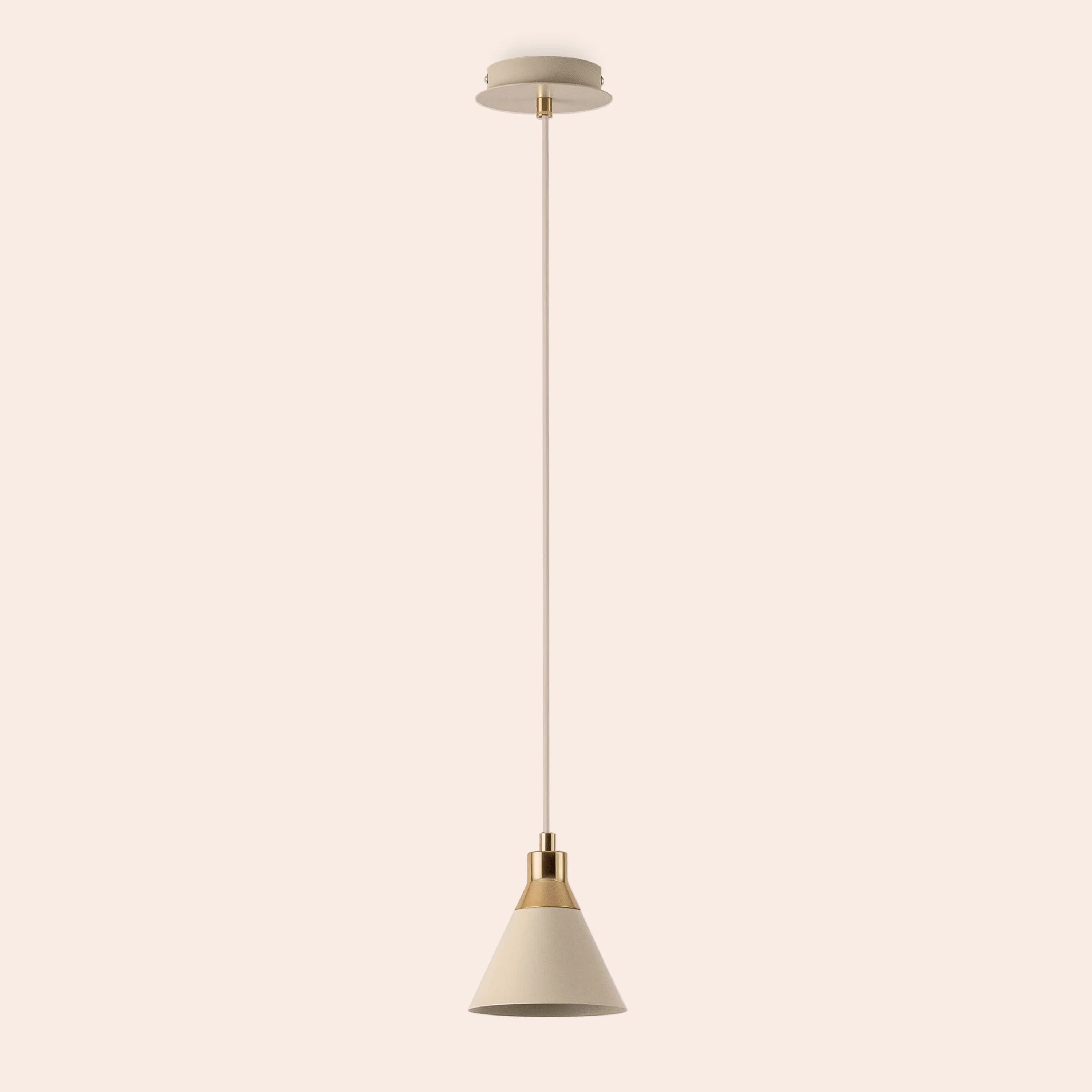 Sand grey cone pendant ceiling light - Miola