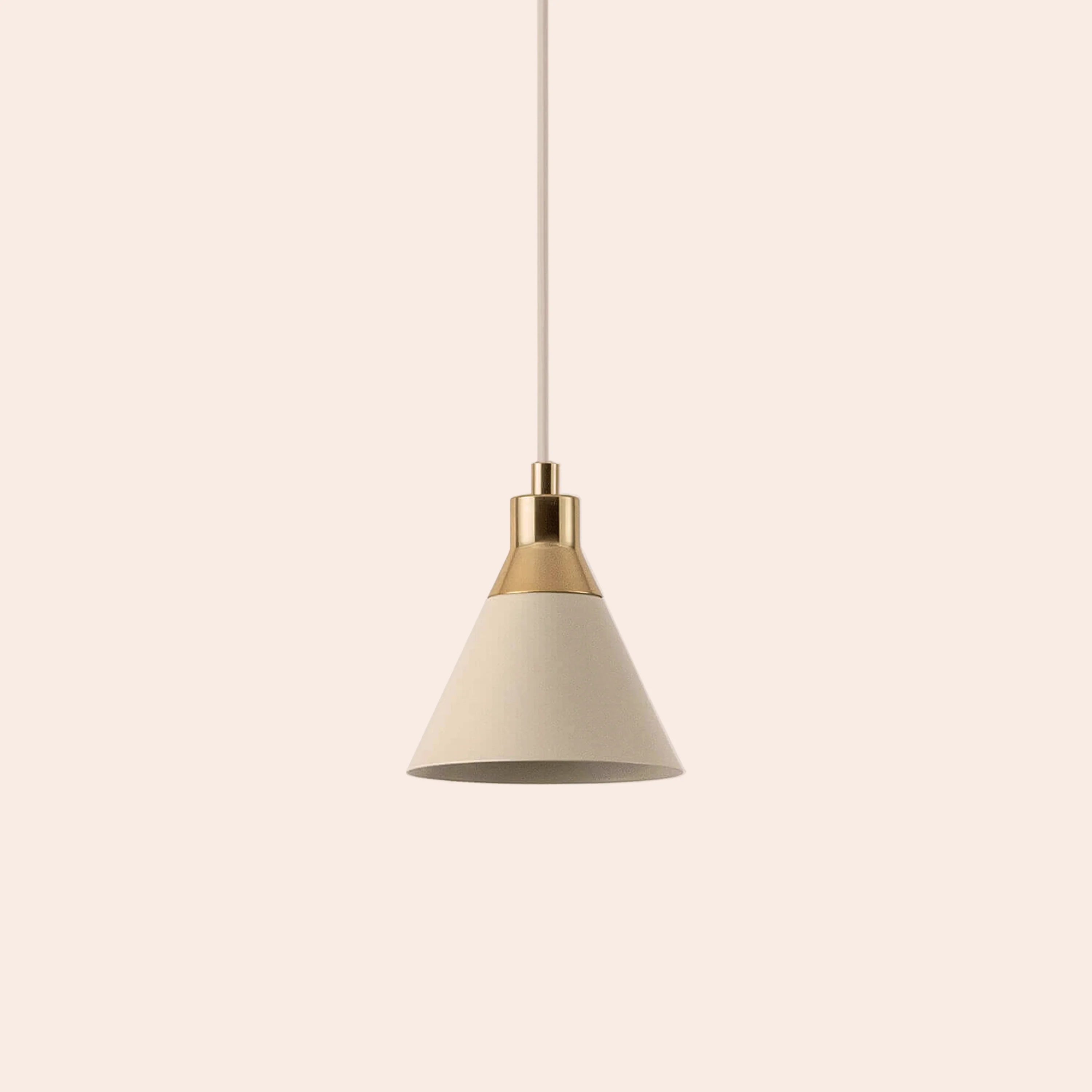 Sand grey cone pendant ceiling light - Miola