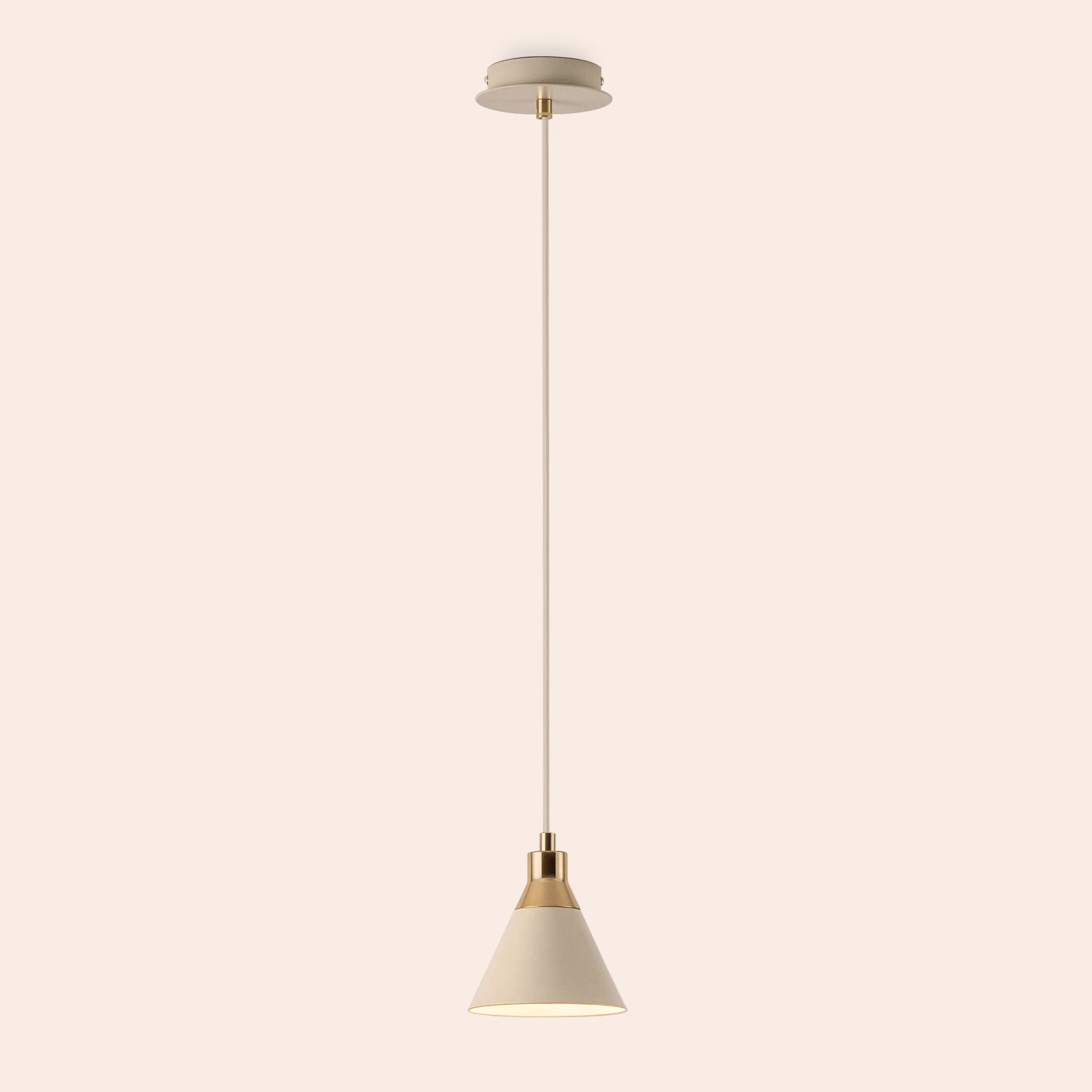 Sand grey cone pendant ceiling light - Miola