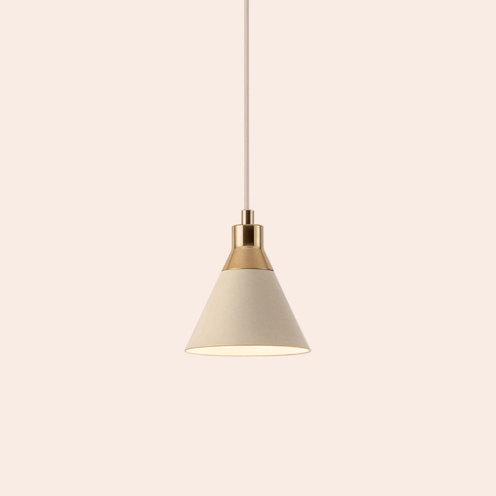 Sand grey cone pendant ceiling light - Miola