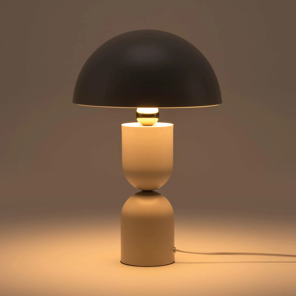 Sand Grey Dome Mushroom Table Lamp - Miola