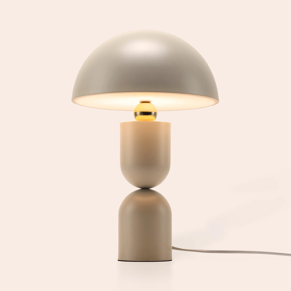 Sand Grey Dome Mushroom Table Lamp - Miola