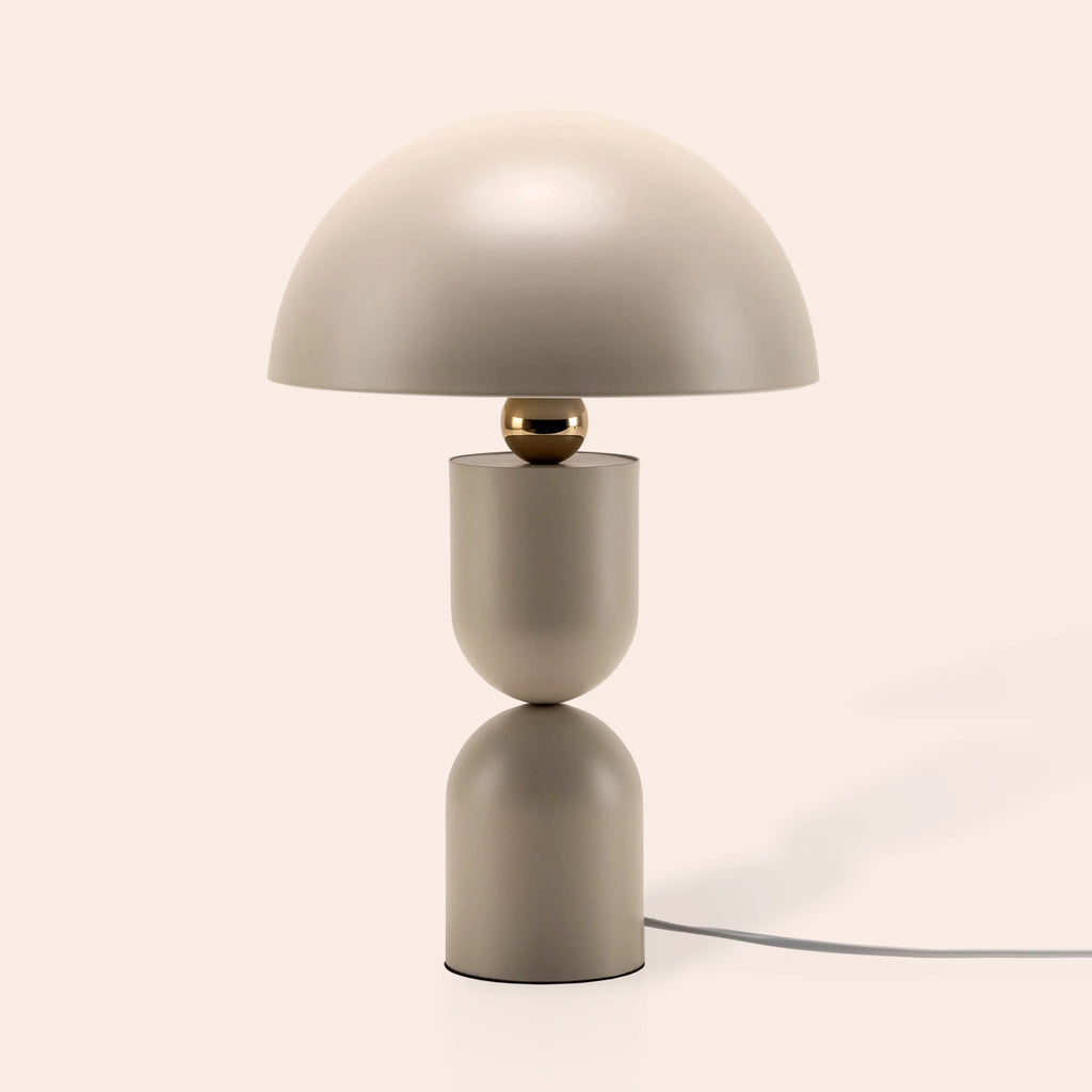 Sand Grey Dome Mushroom Table Lamp - Miola