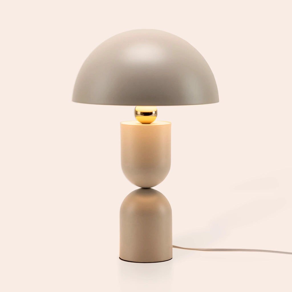 Sand Grey Dome Mushroom Table Lamp - Miola