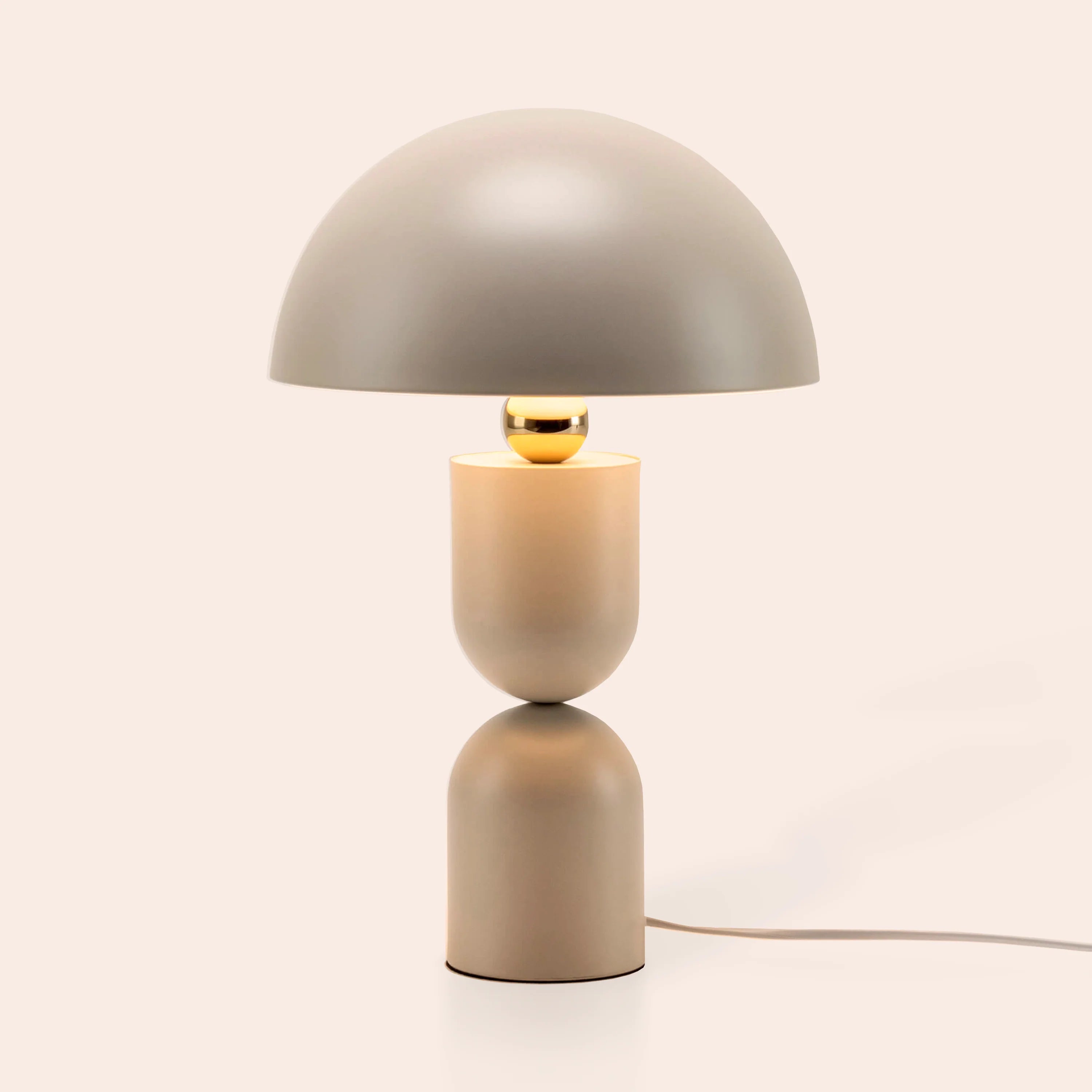 Sand Grey Dome Mushroom Table Lamp - Miola