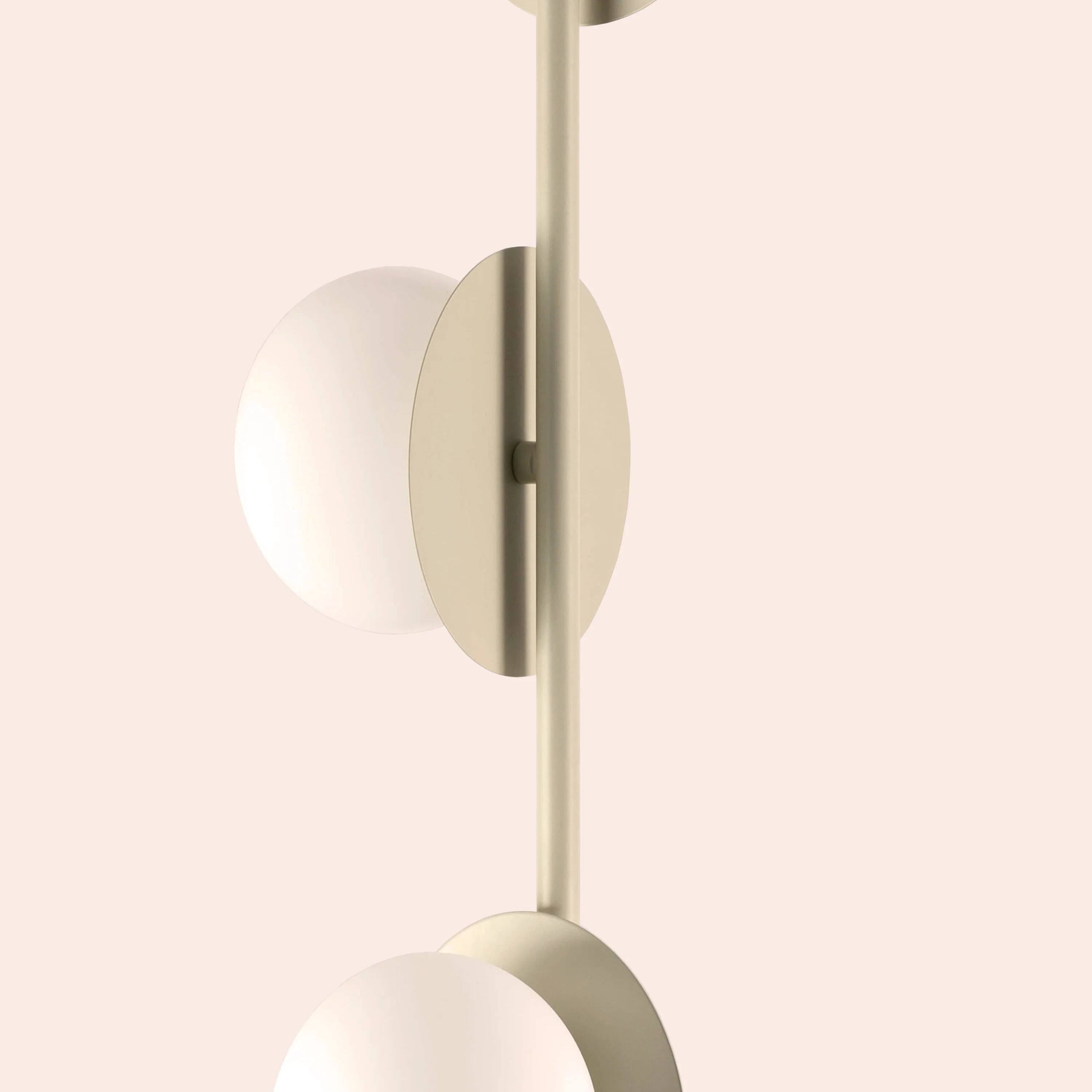 Sand grey opal disk floor lamp - Miola
