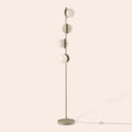 Sand grey opal disk floor lamp - Miola
