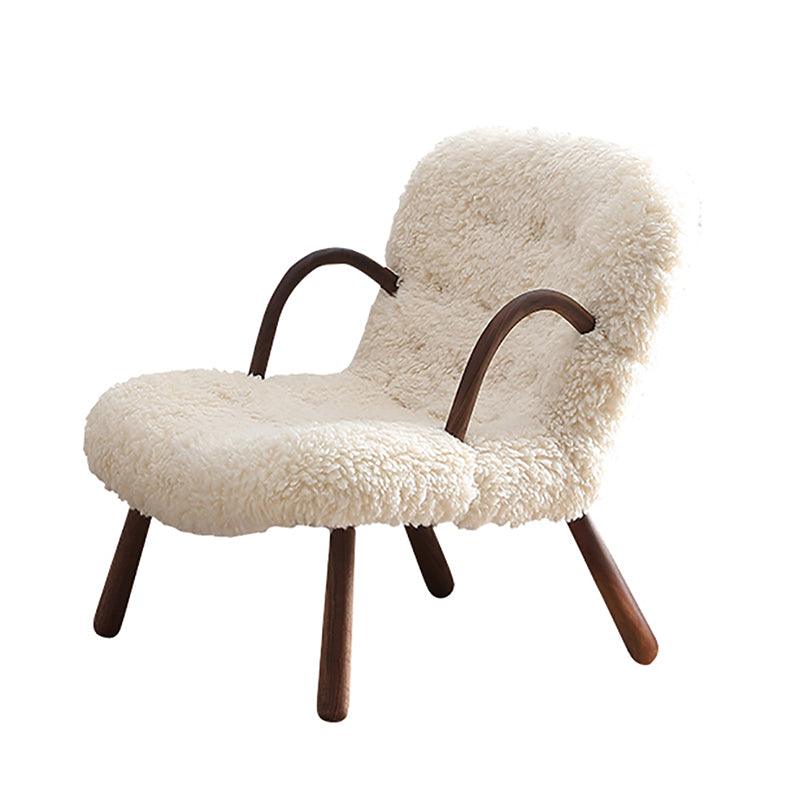 Philip Arc Armchair And Ottoman, Boucle - Miola