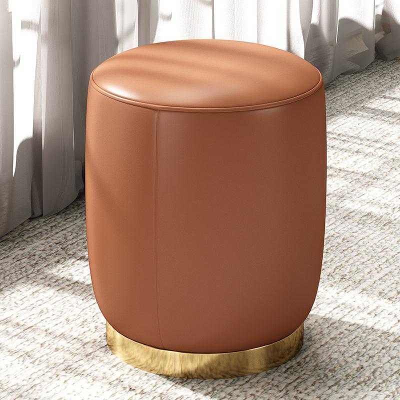N89 Round Stool, Leather/ Velvet - Miola