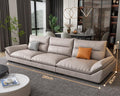 Quinn Four Seater Sofa, Leathaire - Miola