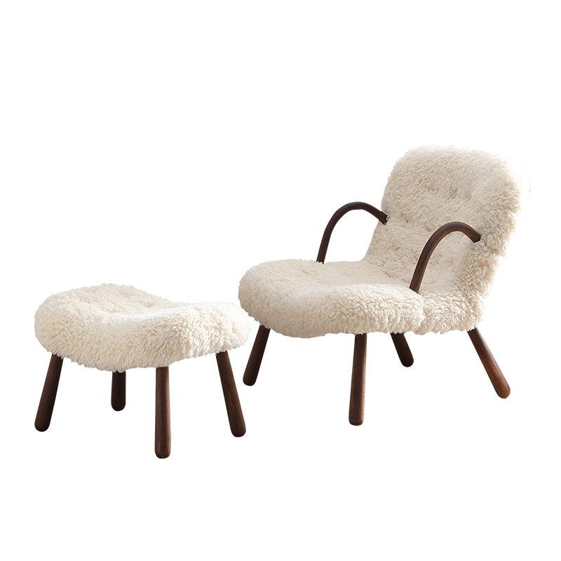 Philip Arc Armchair And Ottoman, Boucle - Miola