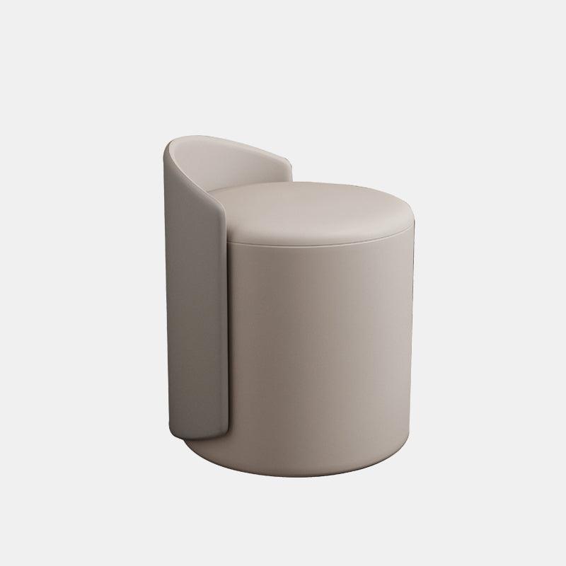 Nora Ottoman Footstool, White Boucle, Dressing Table Stool - Miola