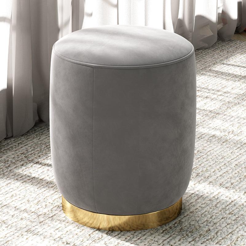 N89 Round Stool, Leather/ Velvet - Miola
