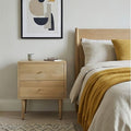 Minimalist Mango Wood Oslo Bedside Table - Miola