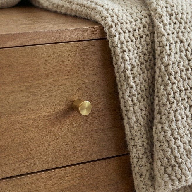 Scandinavian Light Walnut Oslo Bedside Table - Miola