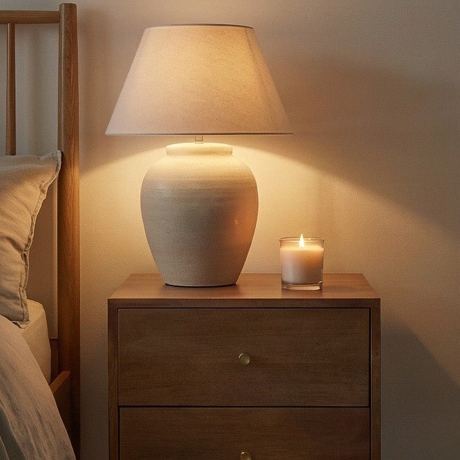 Scandinavian Light Walnut Oslo Bedside Table - Miola