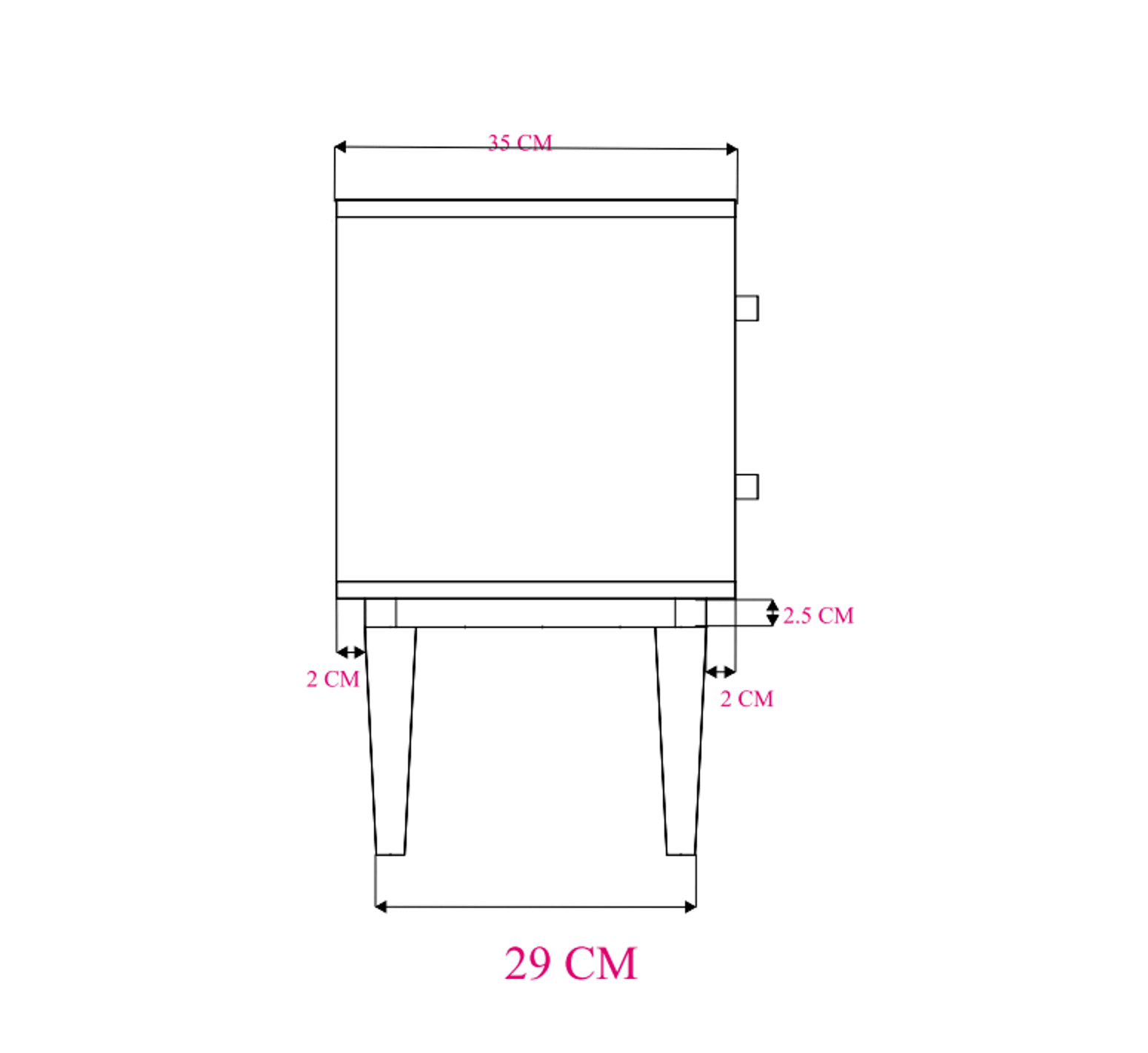 Scandinavian Walnut Oslo Bedside Table - Miola