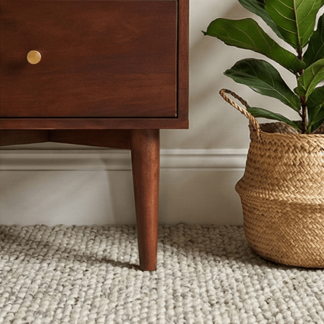 Scandinavian Walnut Oslo Bedside Table - Miola