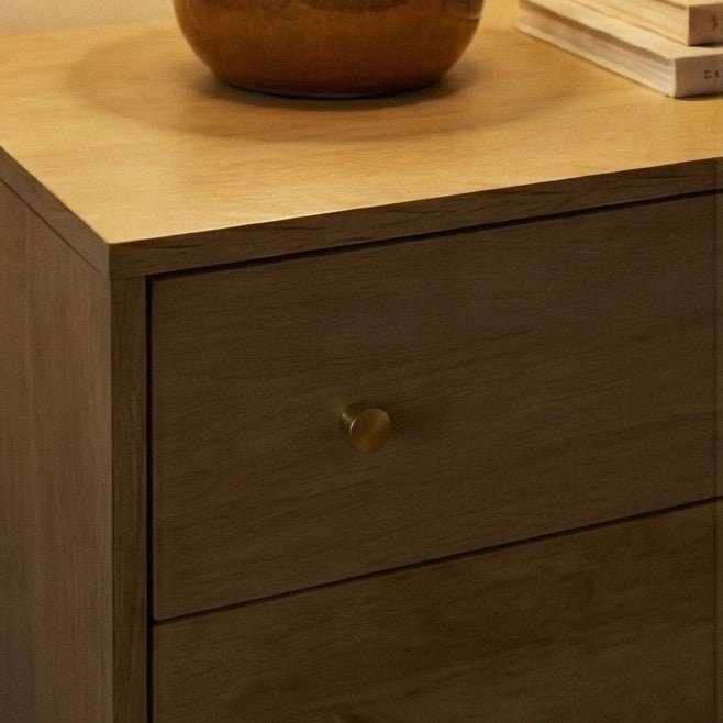 Minimalist Mango Wood Light Oak Oslo Chest of 3 Drawers - Miola
