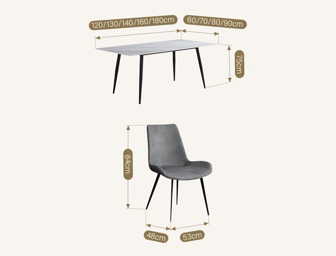 Samirah Dining Table, Sintered Stone - Miola