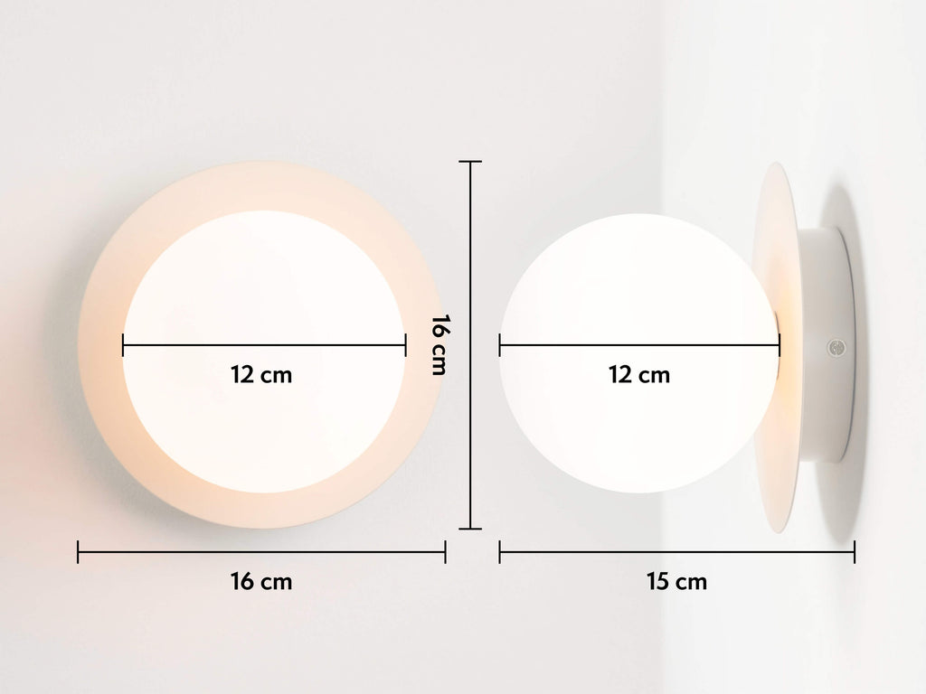 Sand Grey Opal Disk Wall Light - Miola