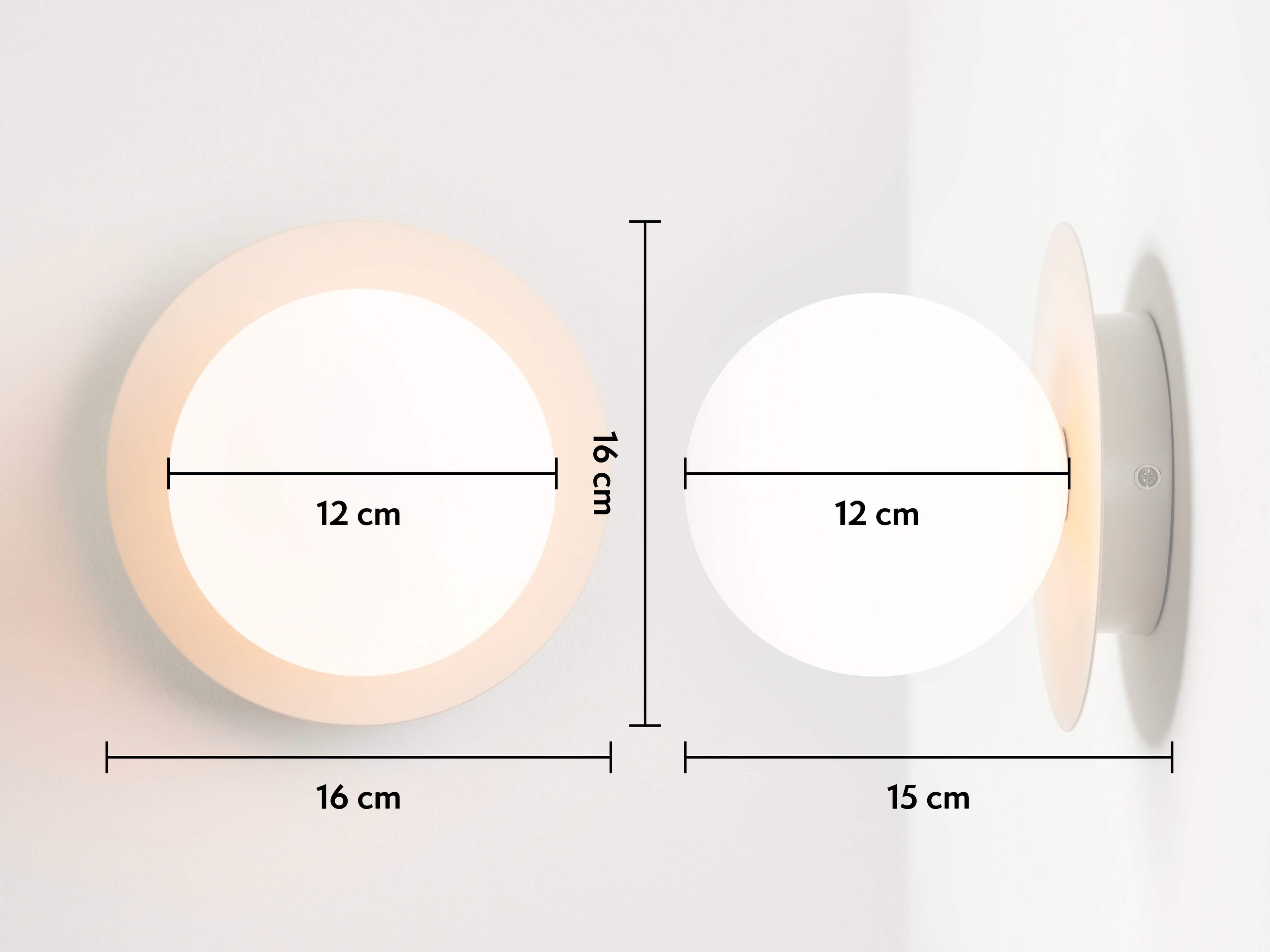 Sand Grey Opal Disk Wall Light - Miola