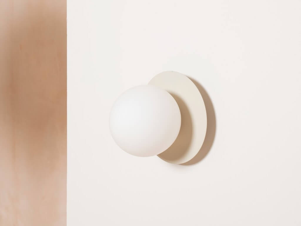 Sand Grey Opal Disk Wall Light - Miola