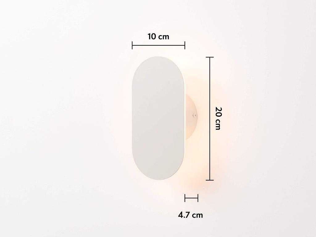 Sand grey mini diffuser wall light - Miola