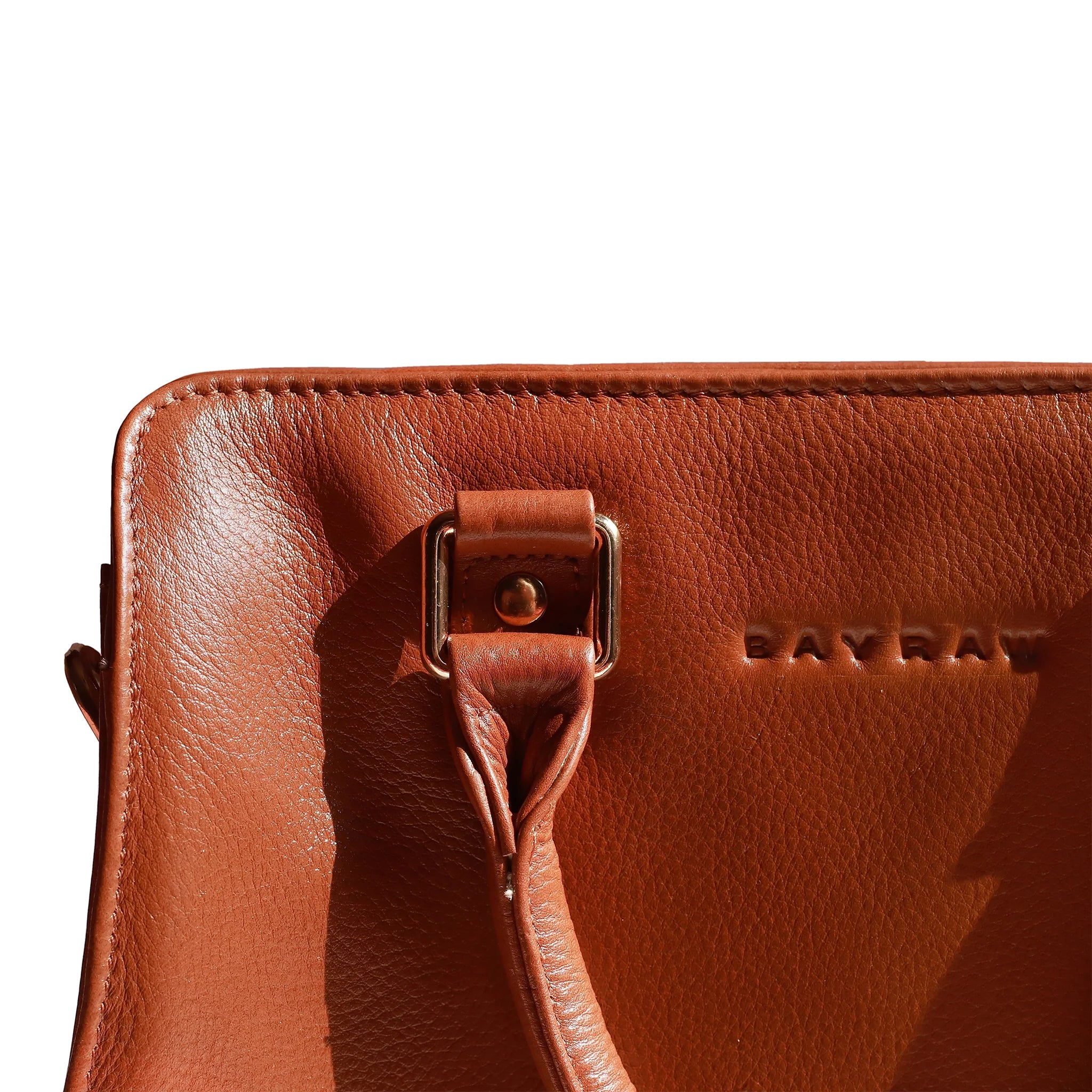 Leather Ziptop Handbag