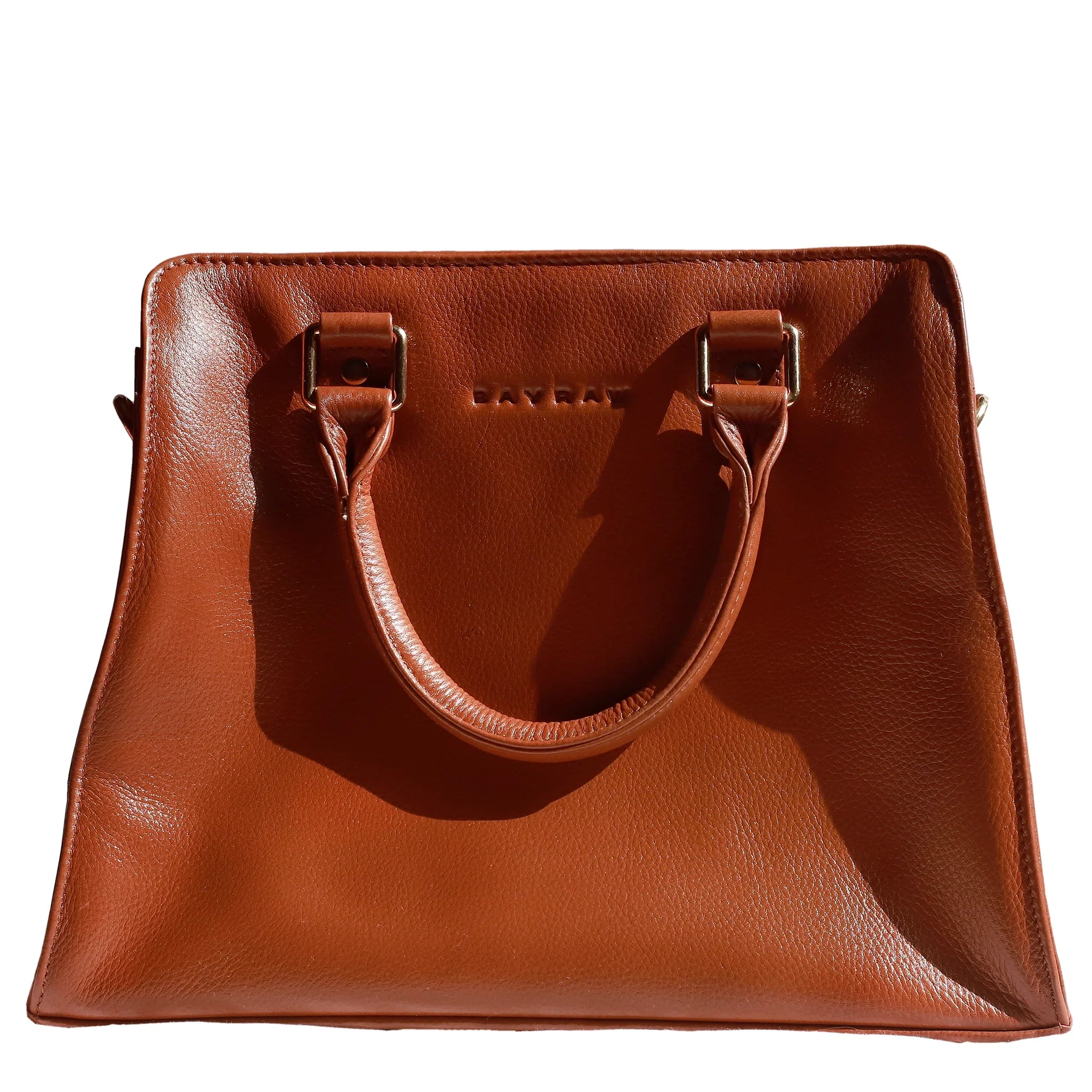 Leather Ziptop Handbag