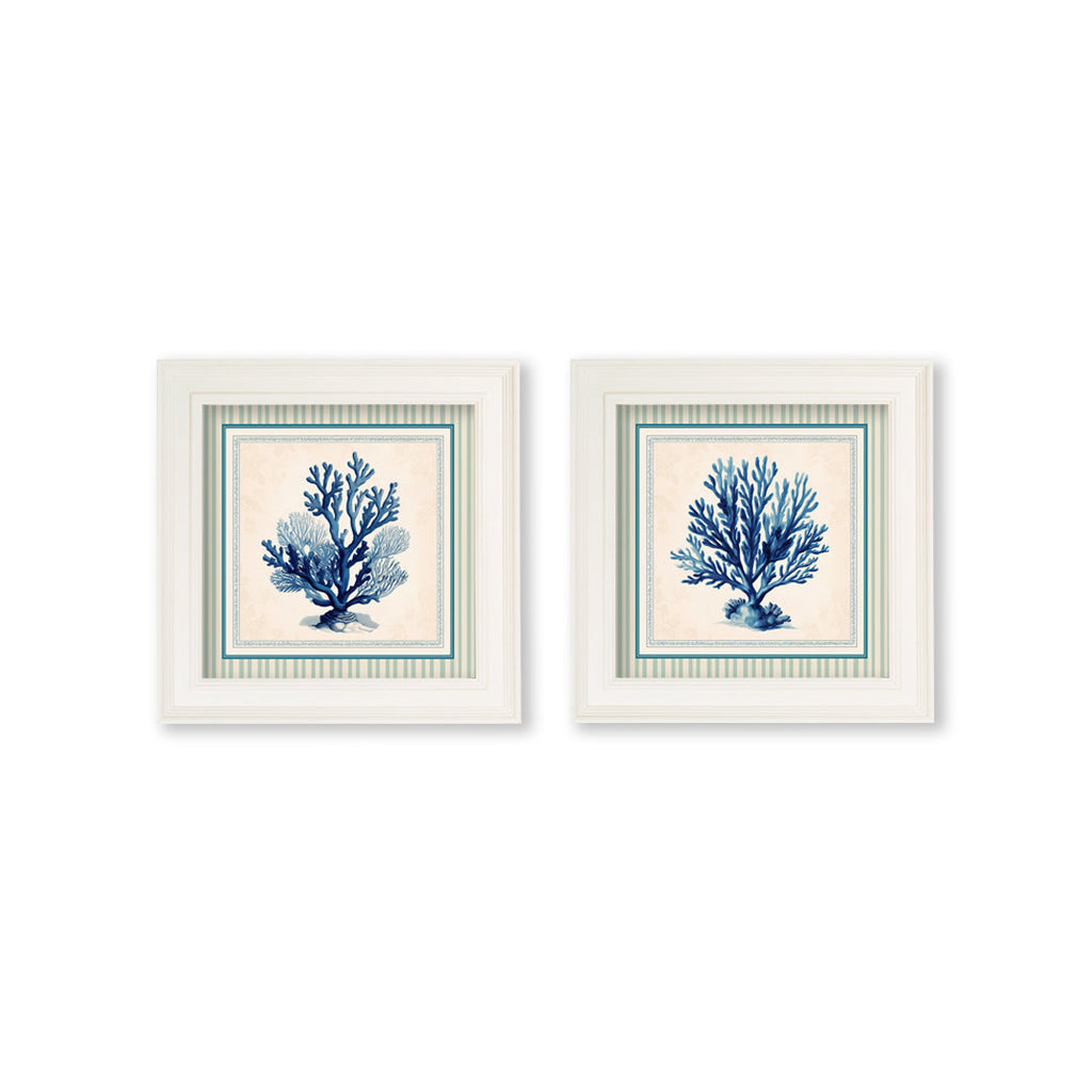 Blue Sea Coral - Cream Hurstwood Square Frame