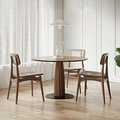 Seraphina Round Dining Table, Solid Wood - Miola