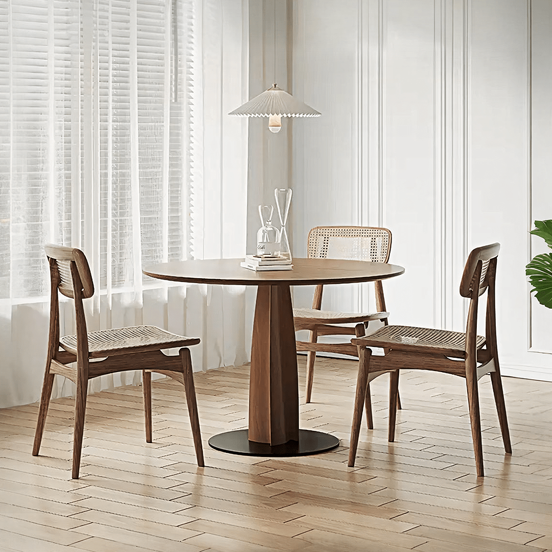 Seraphina Round Dining Table, Solid Wood - Miola