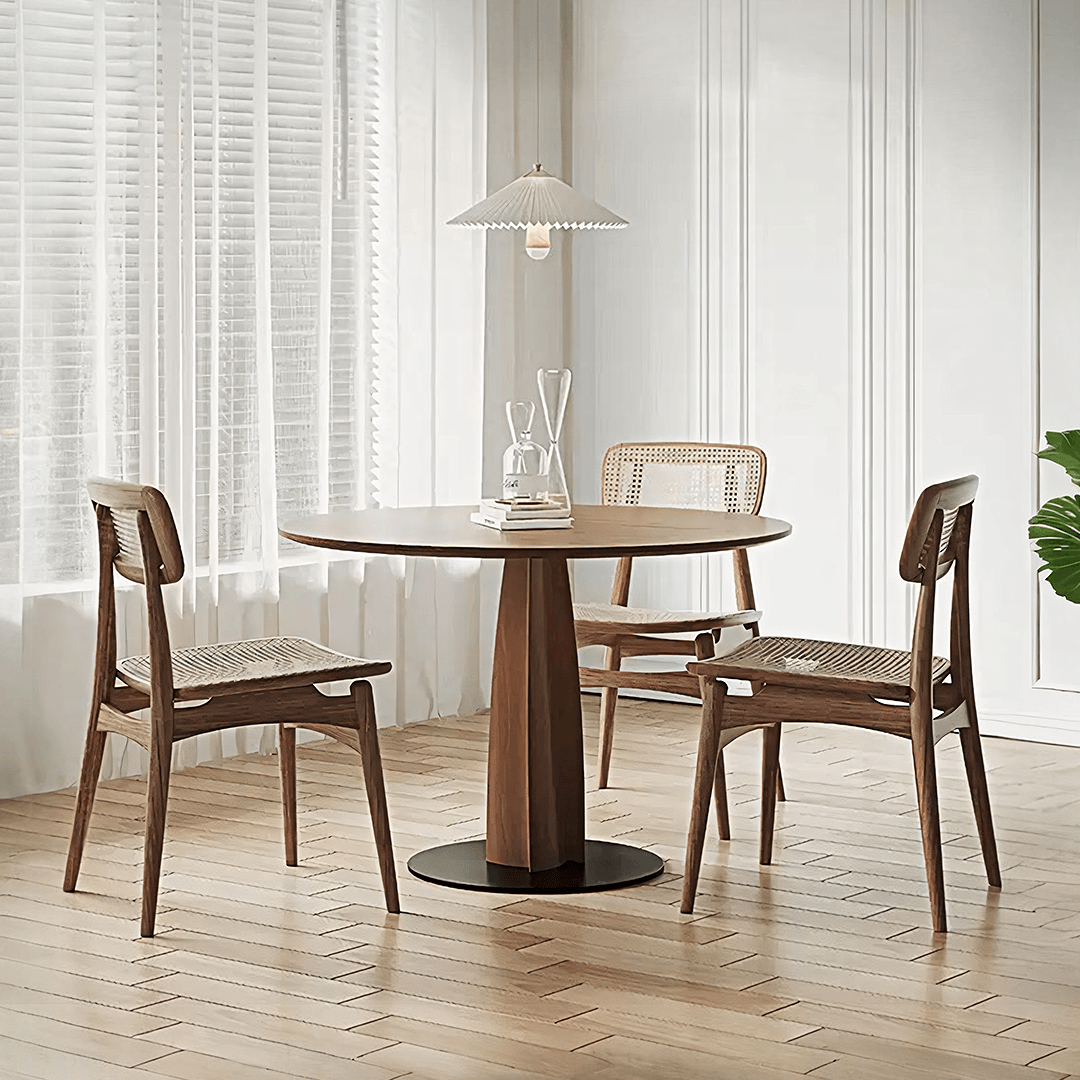 Seraphina Round Dining Table, Solid Wood - Miola