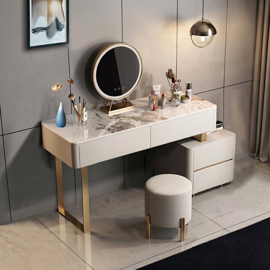 Serenique Dressing Table With LED Mirror - Miola