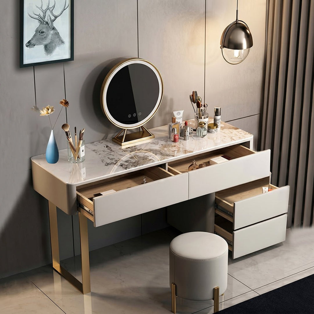 Serenique Dressing Table With LED Mirror - Miola
