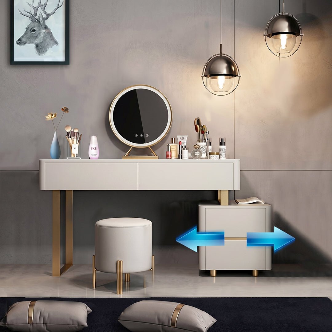 Serenique Dressing Table With LED Mirror - Miola