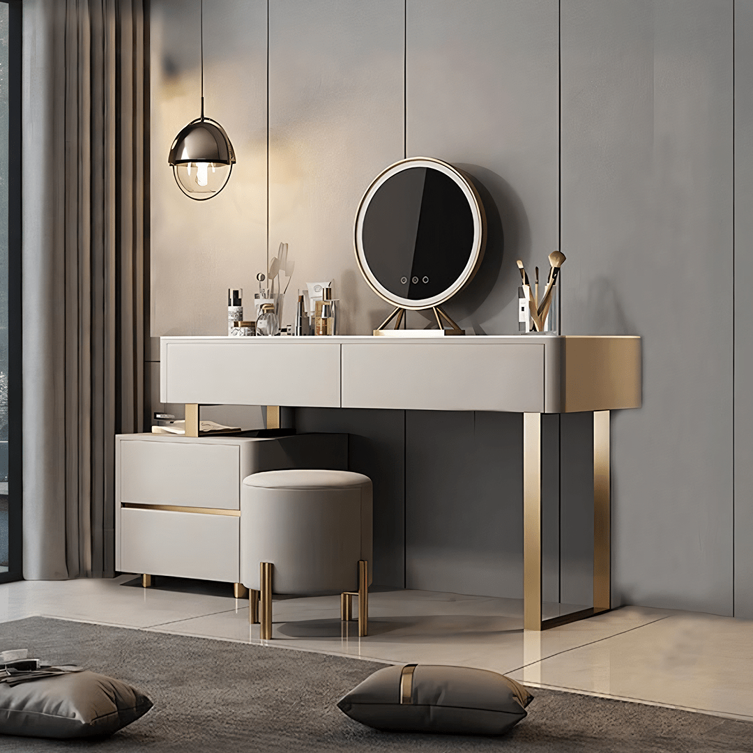 Serenique Dressing Table With LED Mirror - Miola