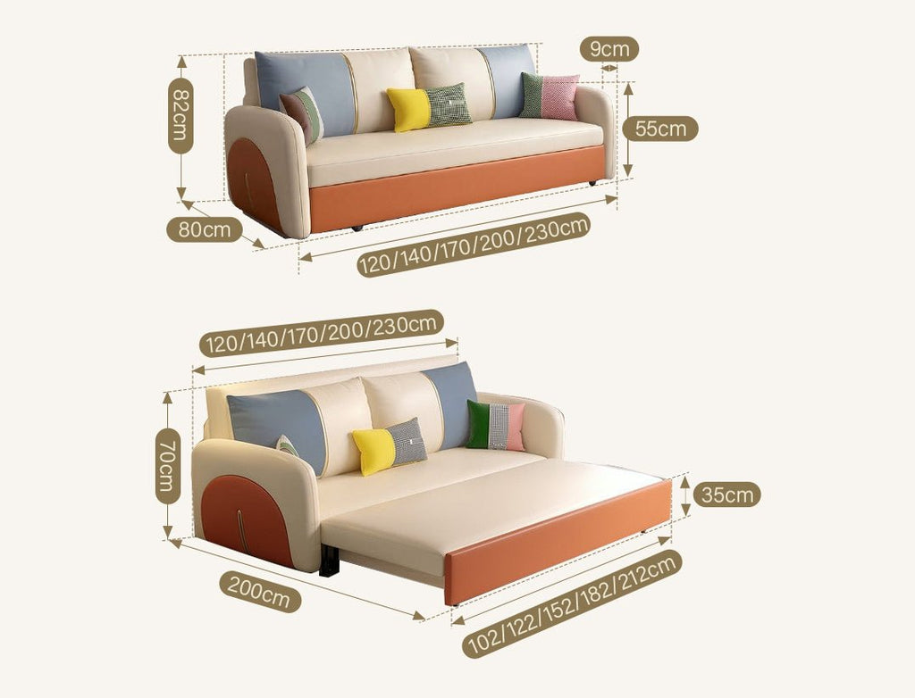 Sibyl Two Seater Sofa Bed - Miola