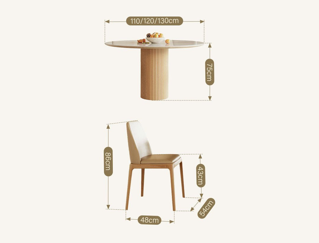 Sienna Round Dining Table, Premium Terrazzo And Wood Base - Miola