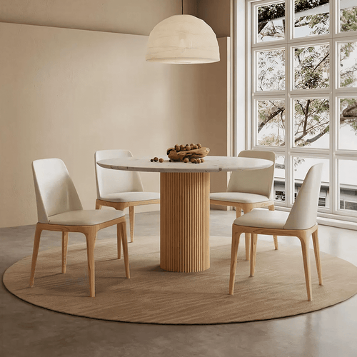 A Set of 2 Sienna Dining Chairs, White - Miola
