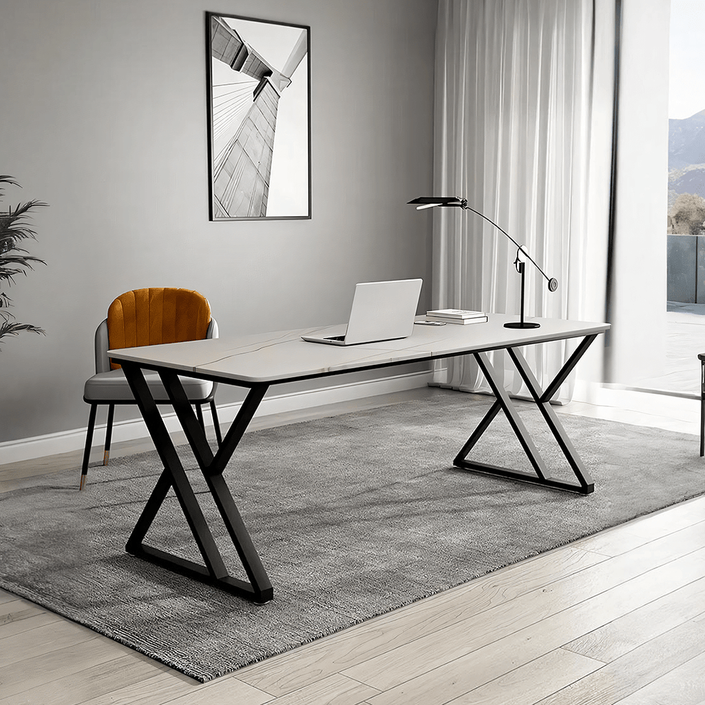 Simone Office Desk, Sintered Stone - Miola