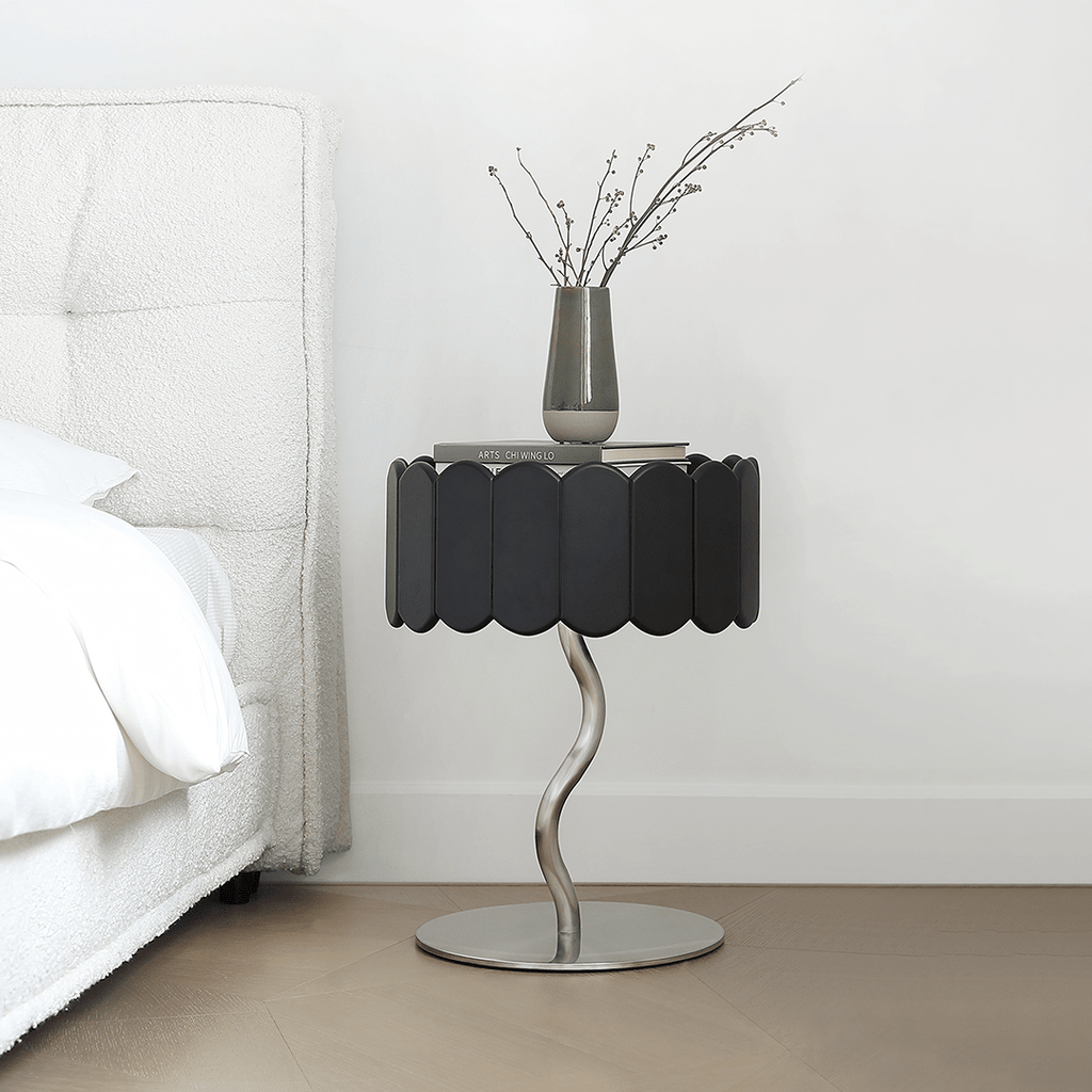 Sinclair Bedside Table, Black - Miola